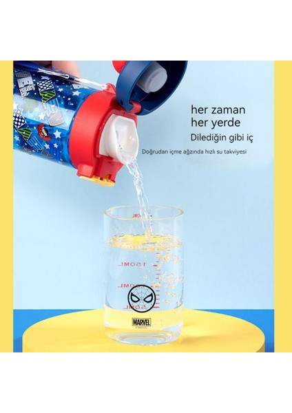 Disney Summer Plastik Düz Içme Bardağı, Öğrenci Su Şişesi, Taşınabilir Kupalar (Yurt Dışından) indirimleri