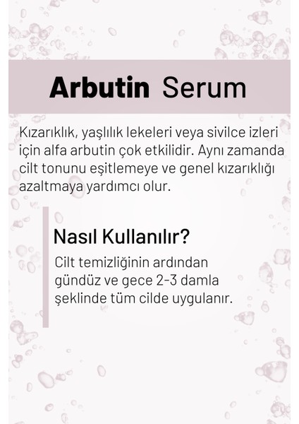 WIWIFY Leke Gidermeye Yardımcı ve Cilt Tonu Eşitleyici Cilt Bakım Serumu Arbutin %2 Hyaluronic Acid