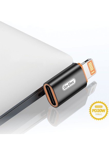 Type-C To Lightning Şarj ve Ses Destekli Dönüştürücü PD20W Go Des GD-CT064