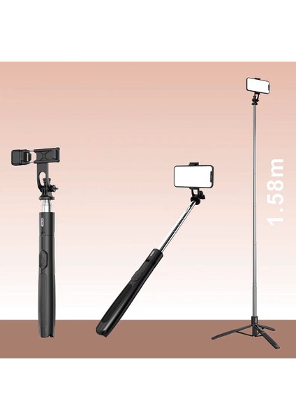 Bluetooth Selfie Çubuğu Go Des GD-ST81 Çok Fonksiyonlu Tripod Stand Özellikli 6 Kademeli Teleskopik fiyatları