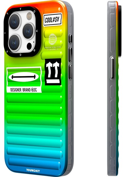 iPhone 15 Pro Max Uyumlu Kılıf Youngkit The Secret Color Serisi Kapak Yeşil