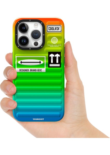iPhone 15 Pro Max Uyumlu Kılıf Youngkit The Secret Color Serisi Kapak Yeşil