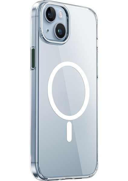 iPhone 15 Plus Uyumlu Kılıf Wiwu ZYS-013 Magsafe Şarj Özellikli Renkli Kamera Çerçeveli Jelly Kapak