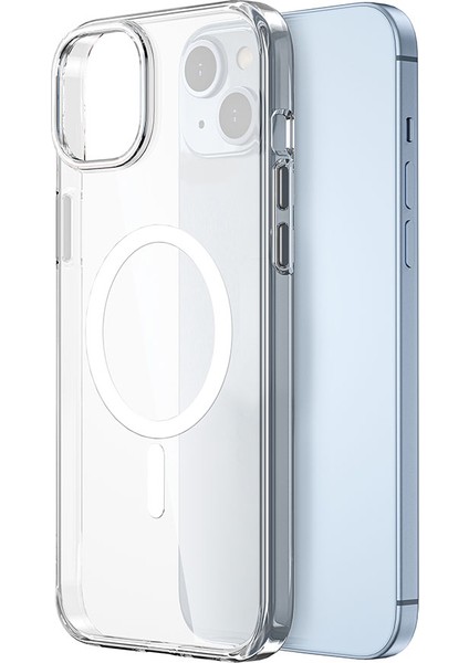 iPhone 15 Plus Uyumlu Kılıf Wiwu ZYS-013 Magsafe Şarj Özellikli Renkli Kamera Çerçeveli Jelly Kapak