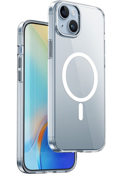 iPhone 15 Plus Uyumlu Kılıf Wiwu ZYS-013 Magsafe Şarj Özellikli Renkli Kamera Çerçeveli Jelly Kapak