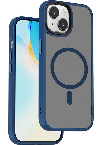 iPhone 15 Plus Uyumlu Kılıf Wiwu FGG-011 Magsafe Şarj Özellikli Kamera Korumalı Kapak Mavi fiyatları
