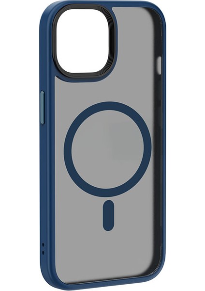 iPhone 15 Plus Uyumlu Kılıf Wiwu FGG-011 Magsafe Şarj Özellikli Kamera Korumalı Kapak Mavi modelleri