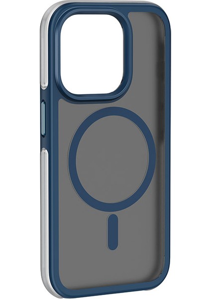 iPhone 15 Pro Uyumlu Kılıf Wiwu ZKK-012 Magsafe Şarj Özellikli Air Cushion Kapak Mavi