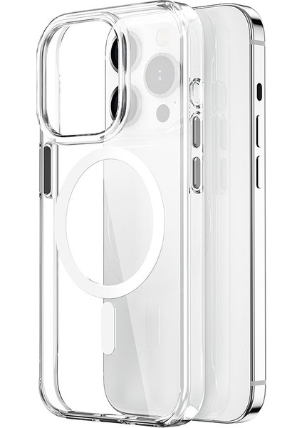 iPhone 15 Pro Max Uyumlu Kılıf Wiwu ZYS-013 Magsafe Şarj Özellikli Renkli Kamera Çerçeve Jelly Kapak