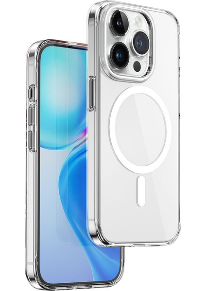 iPhone 15 Pro Max Uyumlu Kılıf Wiwu ZYS-013 Magsafe Şarj Özellikli Renkli Kamera Çerçeve Jelly Kapak