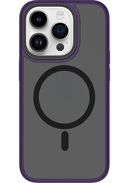 iPhone 15 Pro Uyumlu Kılıf Wiwu FGG-011 Magsafe Şarj Özellikli Kamera Korumalı Kapak Mor