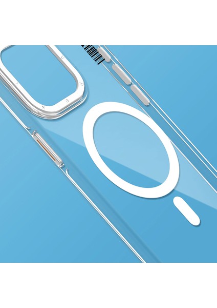 iPhone 14 Pro Uyumlu Kılıf Magsafe Şarj Özellikli Şeffaf Youngkit Crystal Shield Serisi Kapak Şeffaf