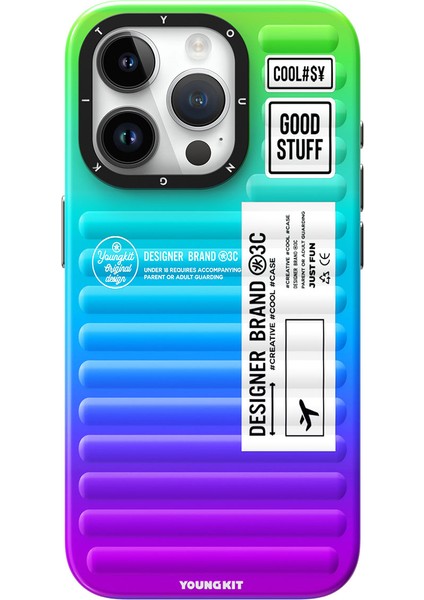 iPhone 15 Pro Max Uyumlu Kılıf Youngkit The Secret Color Serisi Kapak Mor