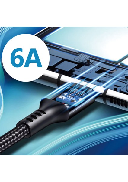 Type-C To Type-C ve Usb-A To Type-C Kablo 1.2m Go Des GD-UC593 Biyonik Terminal Tasarım PD65W