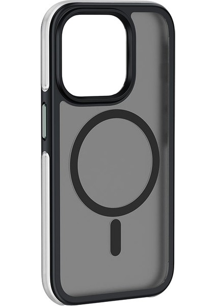 iPhone 15 Pro Max Uyumlu Kılıf Wiwu ZKK-012 Magsafe Şarj Özellikli Air Cushion Kapak Siyah