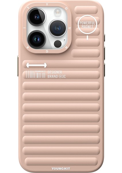 iPhone 14 Pro Uyumlu Kılıf Mat Renkli Tasarım Youngkit Original Serisi Kapak Pembe