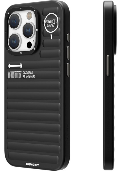 iPhone 14 Pro Uyumlu Kılıf Mat Renkli Tasarım Youngkit Original Serisi Kapak Siyah