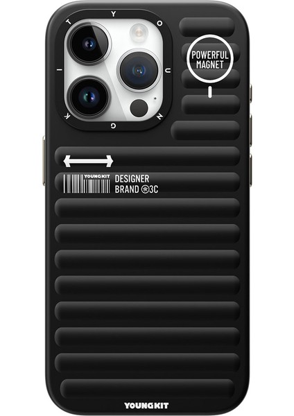 iPhone 14 Pro Max Uyumlu Kılıf Mat Renkli Tasarım Youngkit Original Serisi Kapak Siyah