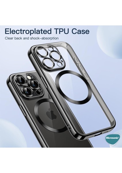 Apple iPhone 12 Pro Max Kılıf Magsafe Luxury Electroplate Gümüş