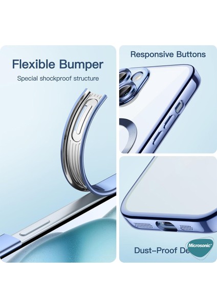 Apple iPhone 12 Pro Max Kılıf Magsafe Luxury Electroplate Gümüş