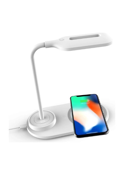 Q3 Hızlı Kablosuz Şarj ve LED Masa Lambası Taşınabilir 360 Derece Esnek Dokunma Kablosuz Stant Lamba