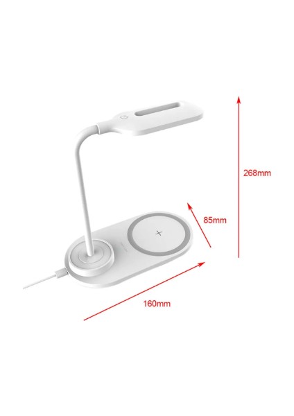 Q3 Hızlı Kablosuz Şarj ve LED Masa Lambası Taşınabilir 360 Derece Esnek Dokunma Kablosuz Stant Lamba
