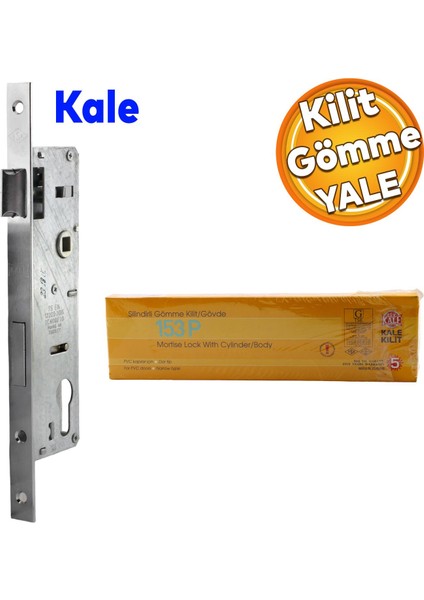 Kale Kapı Pvc Kapı Gömme Kilit Gövde Wc Banyo Kilidi Gövdesi Silindirli 35 mm