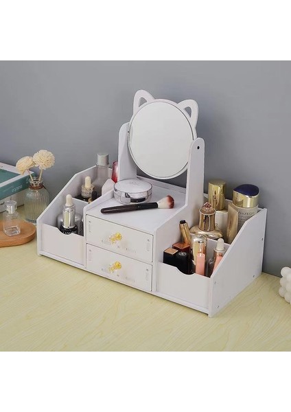 Kozmetik Ev Çekmece Tipi Kozmetik Ayna Takı Depolama Rafı Cilt Bakım Ürünü Depolama Rafı Saklama Kutusu (Yurt Dışından) fiyatları
