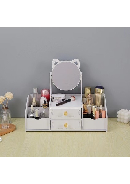 Kozmetik Ev Çekmece Tipi Kozmetik Ayna Takı Depolama Rafı Cilt Bakım Ürünü Depolama Rafı Saklama Kutusu (Yurt Dışından) fırsatları