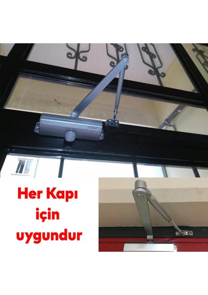 Çelik Kapı Hidroliği Kapı Durdurucu Yavaşlatıcı Yayı No: 3 Kapasite 40-65 Kilogram Gümüş Renk modelleri
