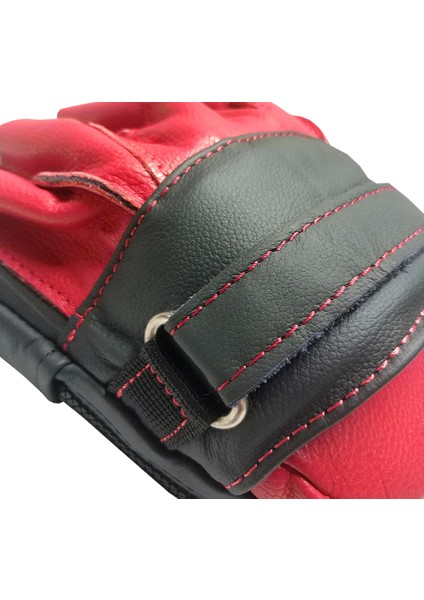 Porto Hakiki Deri Boks Lapa Boks Ellik Çift - Siyah Kırmızı fırsatları