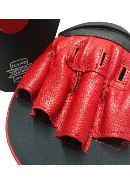 Porto Hakiki Deri Boks Lapa Boks Ellik Çift - Siyah Kırmızı indirimleri