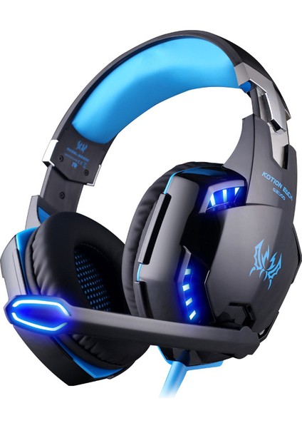 Kotion Each Kotıon Her Oyun Kulaklığı Casque Derin Bas Stereo Oyun Kulaklık Mikrofon ile Ps4 Dizüstü Pc Gamer Için LED Işık (Yurt Dışından)