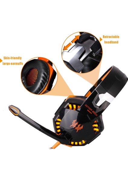 Kulaklık Kulak Üstü Kablolu Oyun Kulaklık Oyun Kulaklıkları Derin Bas Stereo Casque Ps4 Yeni Xbox Pc Dizüstü Oyun Için Mikrofon ile (Yurt Dışından)