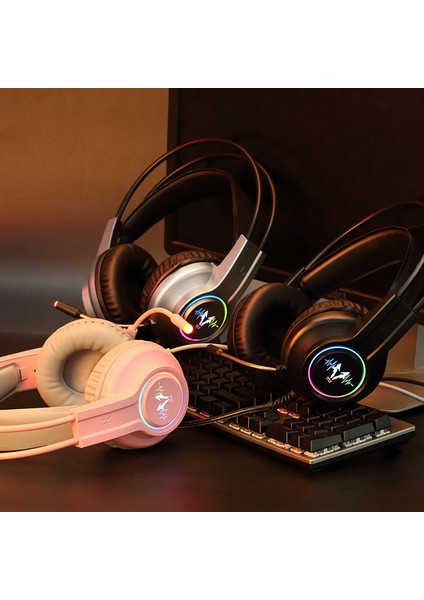 7.1 Ses Efekti Oyun Kulaklıkları 7 Renkli LED Glow Oyuncular Kablolu Kulaklık Surround Stereo Rgb Ps4 Bilgisayar Için Mic ile Kulaklık (Yurt Dışından)