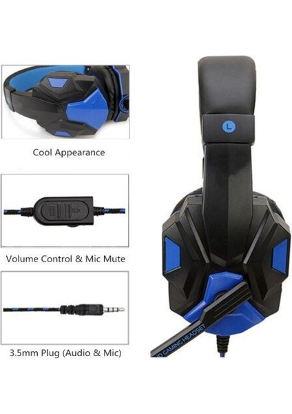 Stereo Oyun Kulaklığı Derin Bas Bilgisayar Oyunu Kulaklıklar Kulaklık LED Işık Mikrofon Gürültü Önleyici Pc Dizüstü Bilgisayar Için (Yurt Dışından) fırsatları