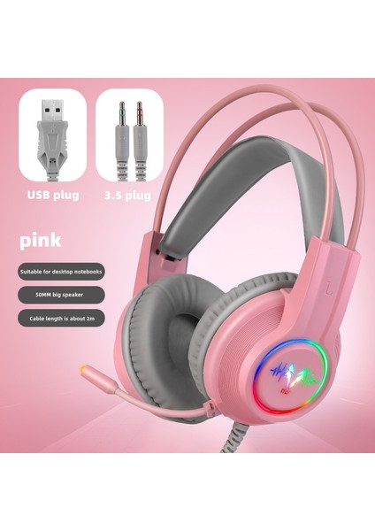 7.1 Ses Efekti Oyun Kulaklıkları 7 Renkli LED Glow Oyuncular Kablolu Kulaklık Surround Stereo Rgb Ps4 Bilgisayar Için Mic ile Kulaklık (Yurt Dışından)