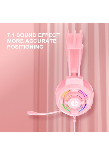 Kablolu Oyun Kulaklığı Pembe Kedi Kulaklar Rgb Arka Işık Aşırı Kulak Kulaklık Gürültü Önleyici Mikrofon Çevresel Ses Kulaklık Dizüstü Bilgisayar Için (Yurt Dışından) fırsatları