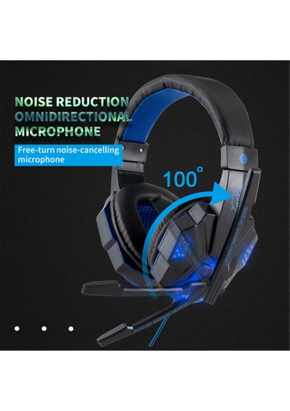 LED Işık Kablolu Oyun Mikrofonlu Kulaklıklar Gürültü Önleyici Oyun Kulaklığı Pc Bilgisayar Dizüstü Ps4 Ps5 Xbox (Yurt Dışından) fiyatları