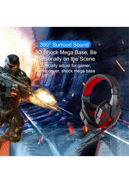 LED Işık Kablolu Oyun Mikrofonlu Kulaklıklar Gürültü Önleyici Oyun Kulaklığı Pc Bilgisayar Dizüstü Ps4 Ps5 Xbox (Yurt Dışından) fırsatları