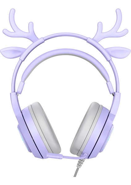 Çocuklar Yetişkinler Için Ayrılabilir Geyik Kulakları 3D Surround Ses Rgb Arkadan Aydınlatmalı Kablolu Oyun Kulaklığı Sevimli Hediye Evrensel Pc Kız Için (Yurt Dışından) fırsatları