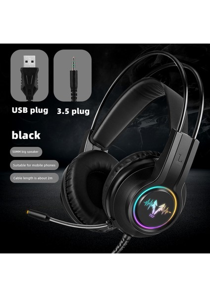 7.1 Ses Efekti Oyun Kulaklıkları 7 Renkli LED Glow Oyuncular Kablolu Kulaklık Surround Stereo Rgb Ps4 Bilgisayar Için Mic ile Kulaklık (Yurt Dışından)