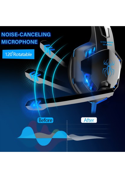 Yükseltme Kulaklık Oyuncular LED Işık Gürültü Önleyici Stereo Oyun Kulaklıkları Mikrofon Casque Için Ps4 Pc Xbox One Ps5 (Yurt Dışından) modelleri