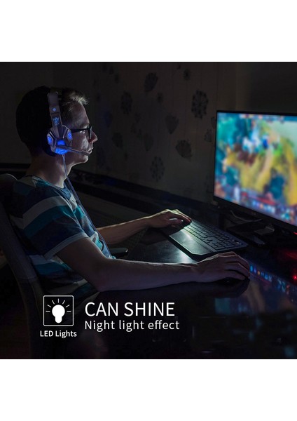 Profesyonel LED Işık Kablolu Oyun Kulaklıkları Bilgisayar Için Mikrofon ile Ps4 Ps5 Xbox Bas Stereo Pc Oyun Kulaklığı Hediyeler (Yurt Dışından)