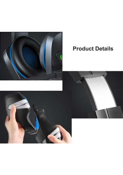 Profesyonel Rgb Oyun Kulaklığı LED Işık Oyun Kulaklıkları Bilgisayar Için Mikrofon ile Ps4/ps5 Için Xbox Gürültü Önleyici (Yurt Dışından)