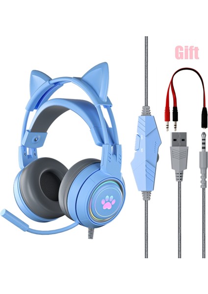 Nachtstern Mor Kızlar Kablolu Mikrofonlu Kulaklık Rgb Gürültü Azaltılmış Stereo Pc Kulaklık Kask Oyun Için Ps4 Xbox Tablet Kız Hediye (Yurt Dışından)