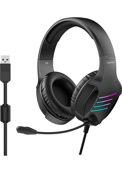 Langsdom HCG07A USB 7.1 Stereo Kablolu Oyun Kulaklığı Oyun Mikrofonlu Kulaklıklar Pc Dizüstü Ps4 Pubg Gamer Için (Yurt Dışından)