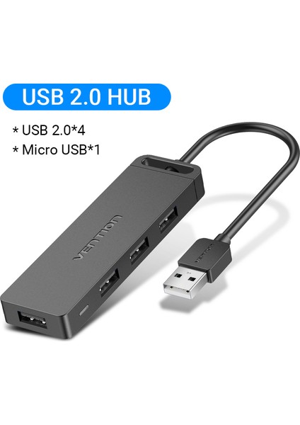 Vention USB Hub 3.0 Çoklu USB Splitter 4 USB Bağlantı Noktası 3.0 2.0 Mikro Şarj Gücü ile Lenovo Xiaomi Macbook Pro Pc Hub C USB 3 0 (Yurt Dışından)