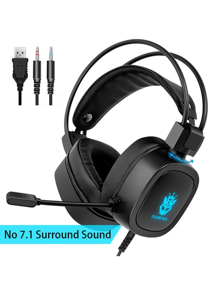Kıngstar 7.1 Oyun Kulaklıkları 3.5mm Kablolu Kulaklık Rgb Işık Gürültü Önleyici Oyuncu Kulaklığı Pc Dizüstü Bilgisayar Için Mikrofon ile (Yurt Dışından)