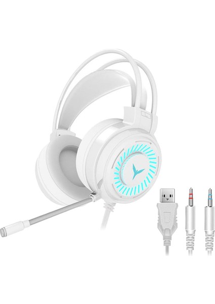 Oyun Kulaklıkları Kablolu Oyuncu Kulaklığı 7.1 Çevresel 4d Stereo Mikrofonlu Kulaklık 7 Renk Rgb Ps4 Xbox One Pc Oyunları G58 (Yurt Dışından)